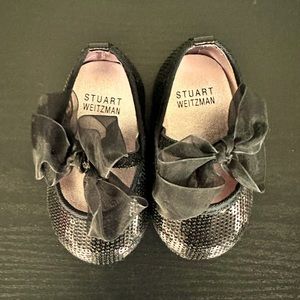 NEW Stuart Weitzman Black Baby Bling Baby Shoes, Size 2